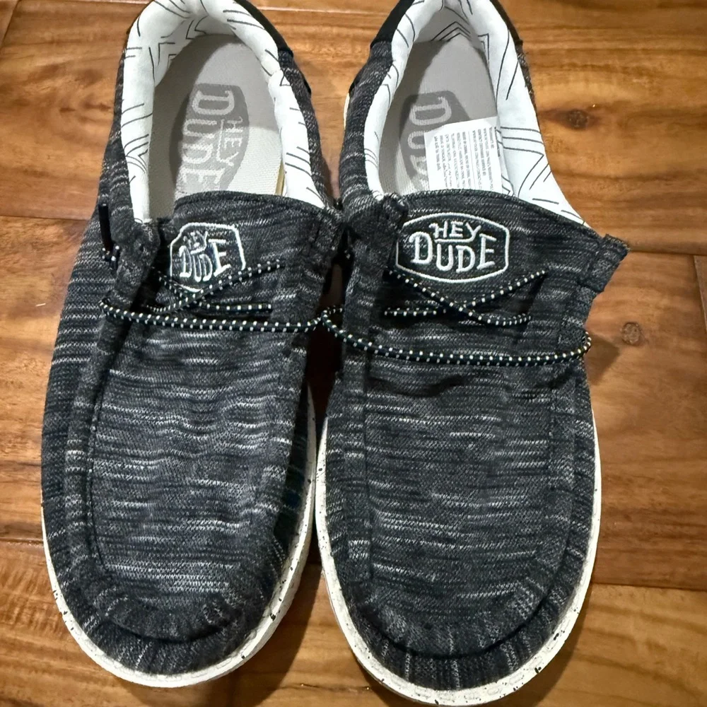 Hey Dude Boys’ Charcoal Slip-On Loafers - Picture 2 of 5